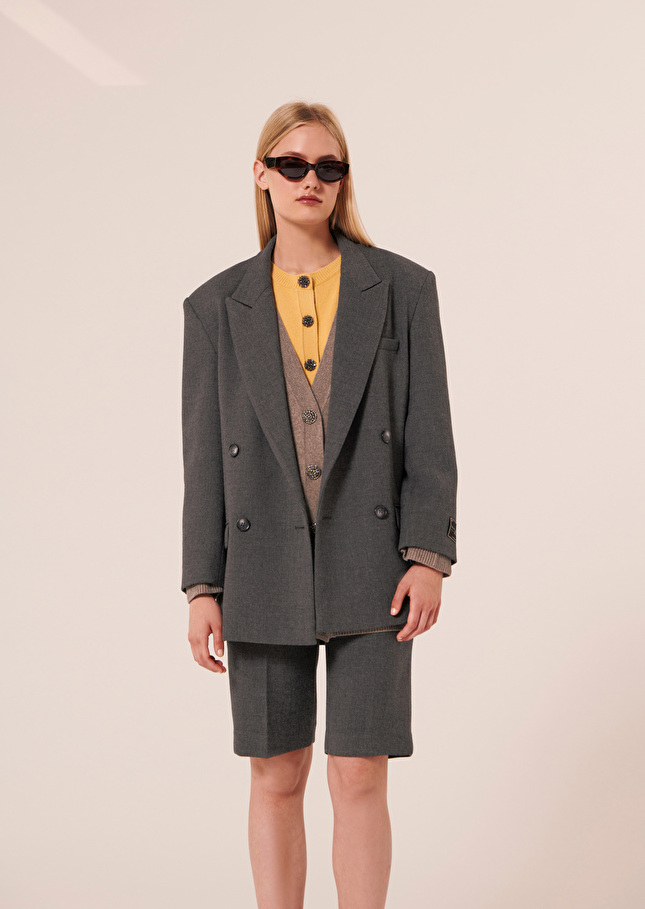 Veste Vladgrise en toile tailleur