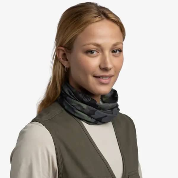 Bandeau cache cou randonnée BUFF COOLNET UV ANGLER ENOB STEEL