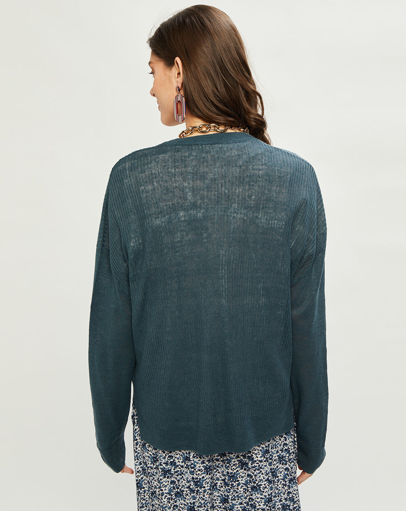 Harris Wilson Gilet 100% Lin Theory argile
