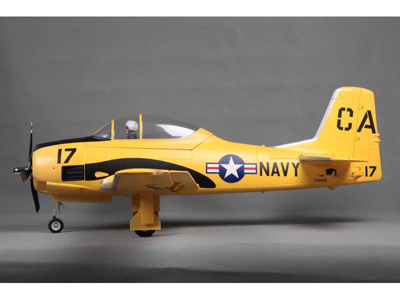 FMS Warbird Trojan T-28D V4 1400 mm, gelb PNP Detaillierter Scale Warbird mit elektrischem Einziehfahrwerk