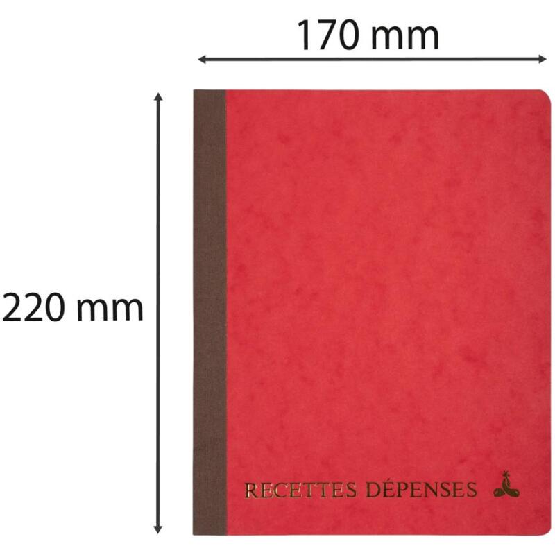 Piqûre 220X170 Recettes-dépenses 80 pages - Couleurs assorties