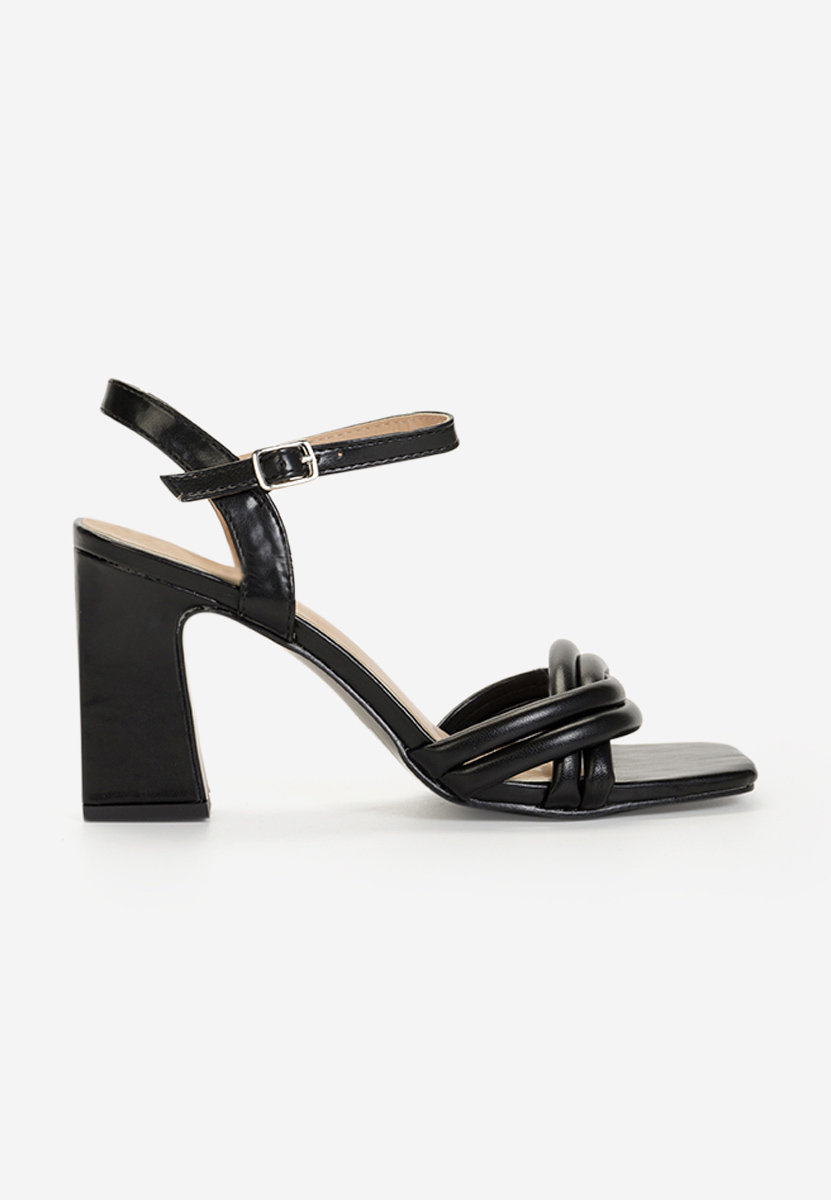 Sandales à talon noires Ericka