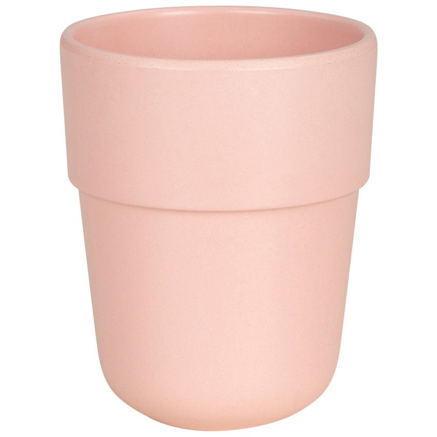Gobelet en fibre de bambou - Rose - Ecru