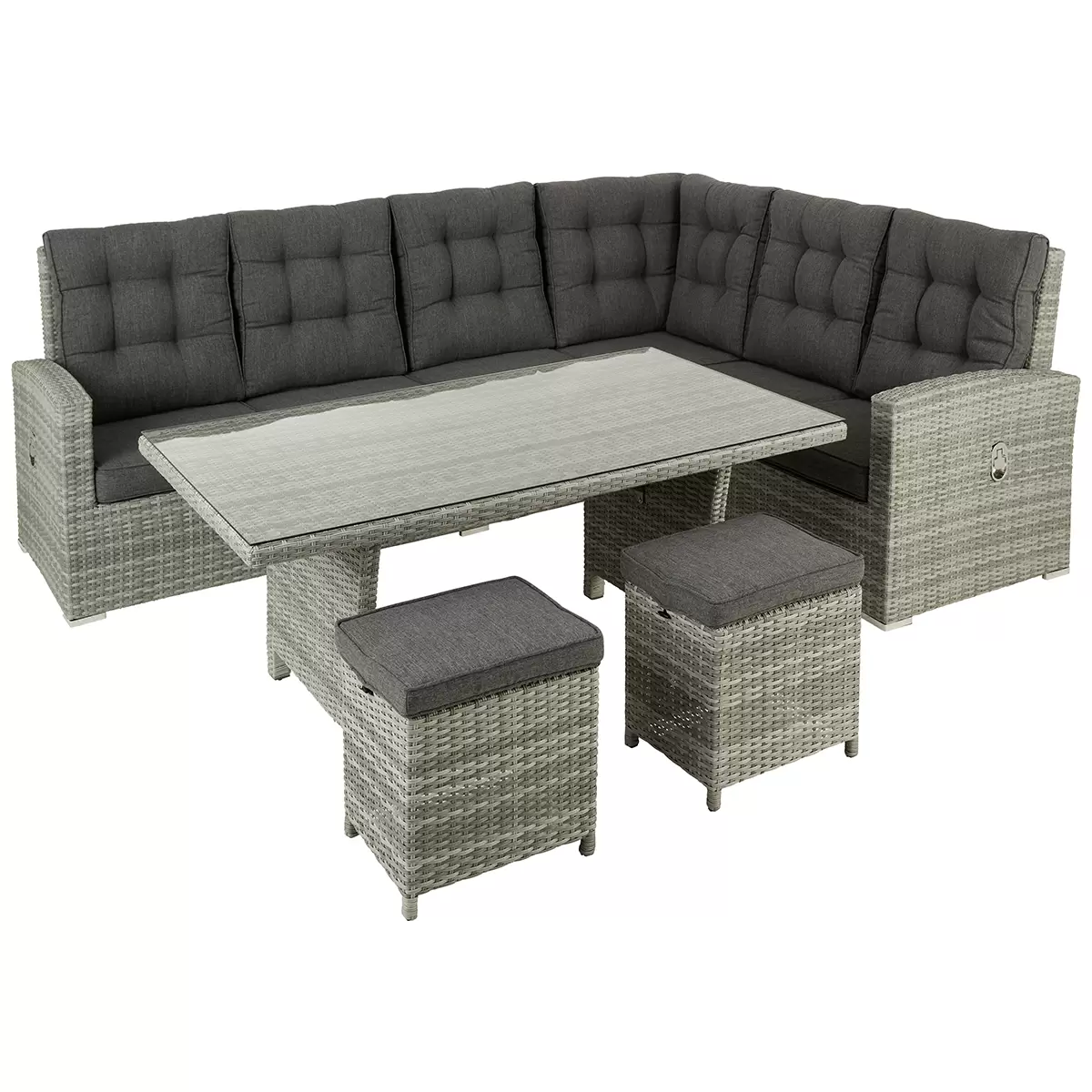Beldano Loungegarnitur Savannah 4-teilig Grau