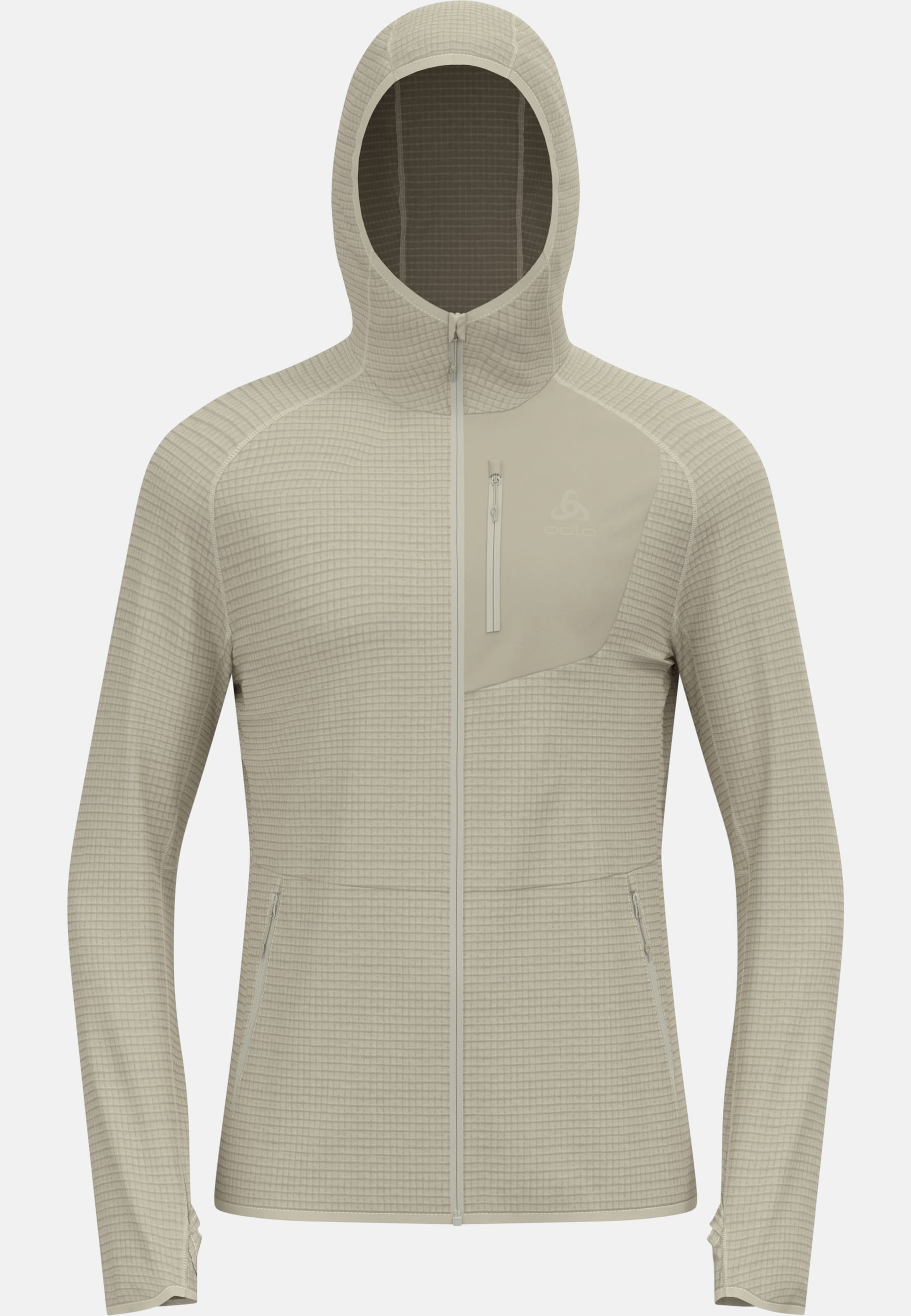 Ascent Mid Layer mit Kapuze und Reissverschluss in agate gray