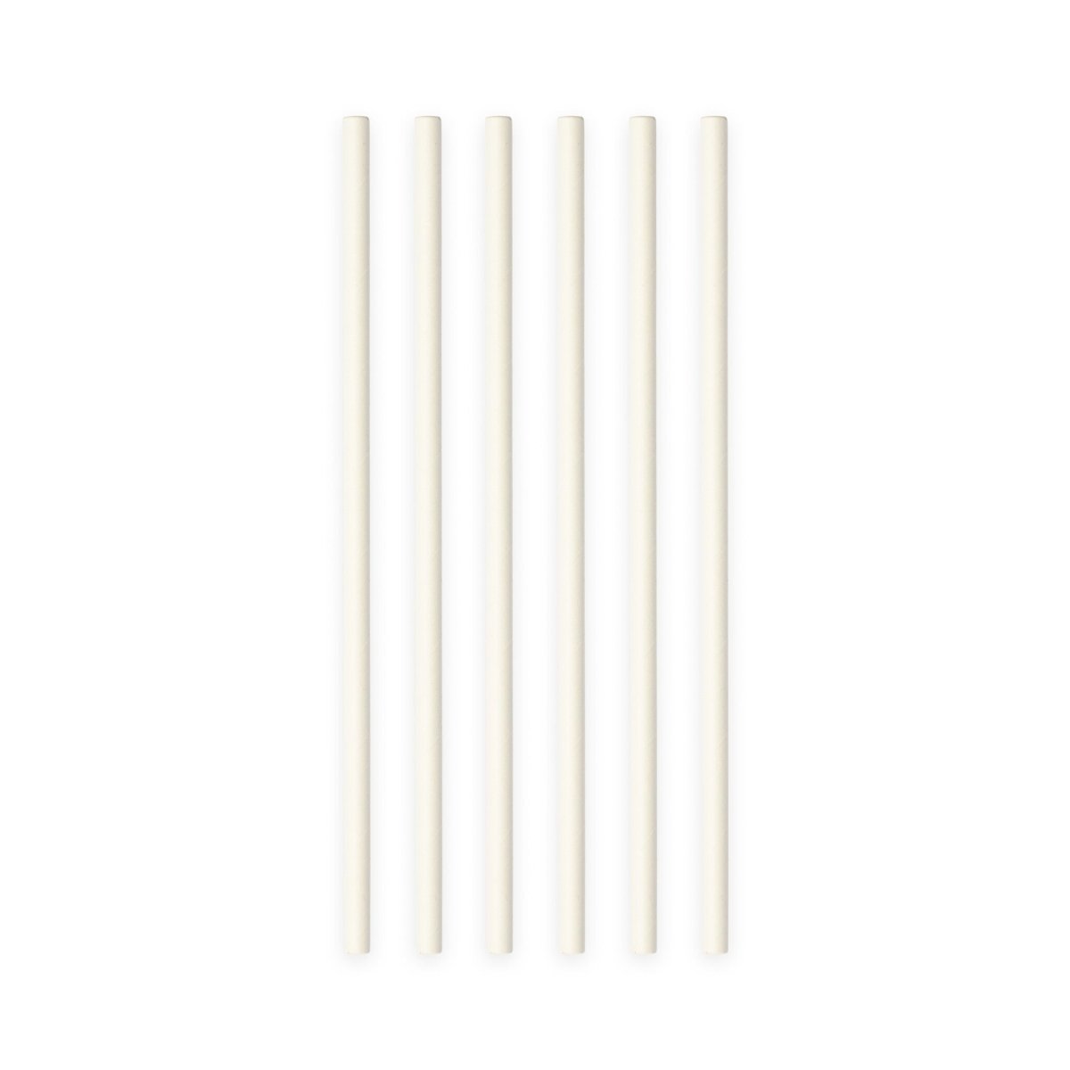 Papieren Witte Rietjes 19,7cm 20st