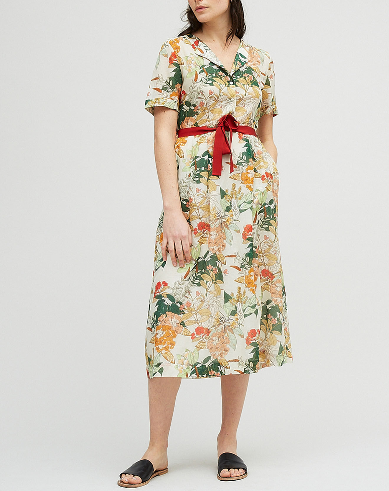 Chloé Stora Robe en Coton & Soie Molunes multicolore