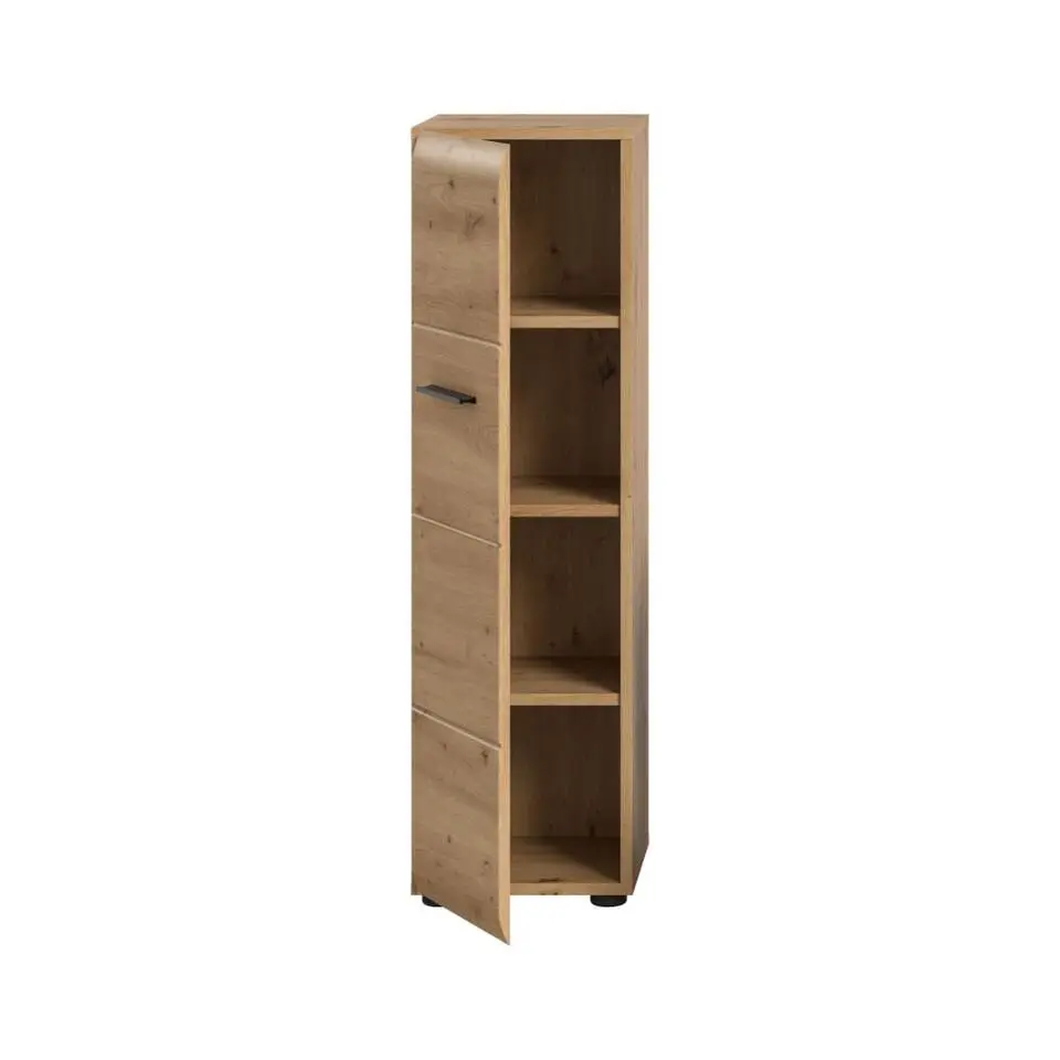 Hioshop Ice badkamerkast 1 deur eiken decor