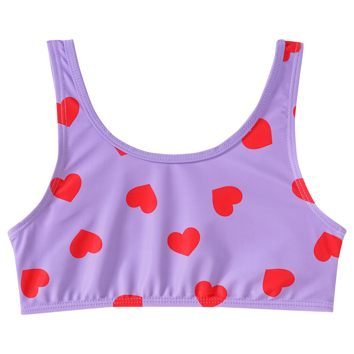 Famy Mädchen Bikini mit Herz-Allover helllila