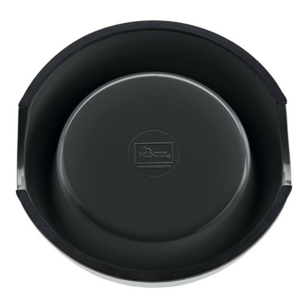 Mangeoire pour chiens acier inoxydable mélamine noir (14,5 x 14,5 x 7 cm)
