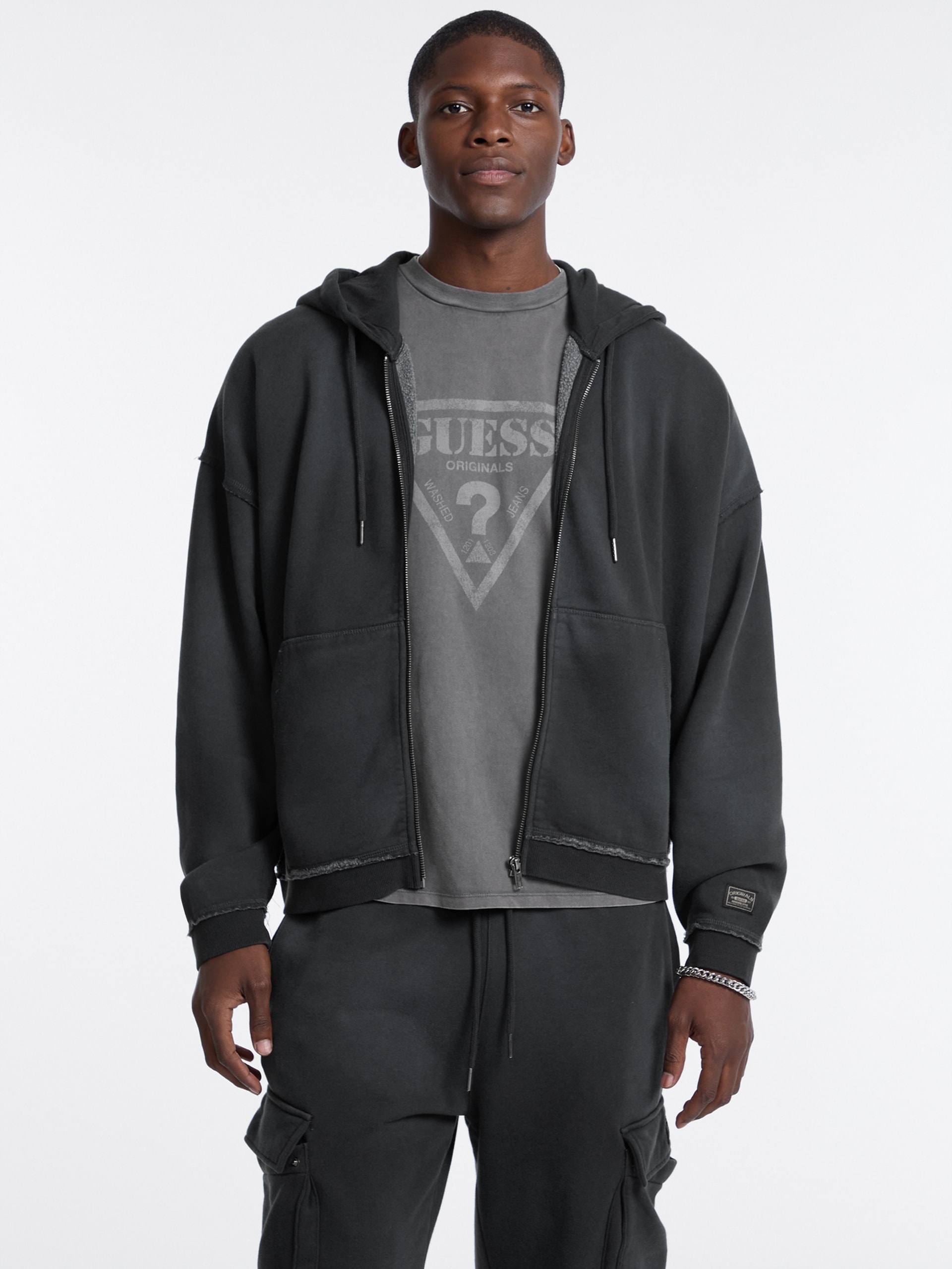 Moletom com zíper GUESS Originals Boxy