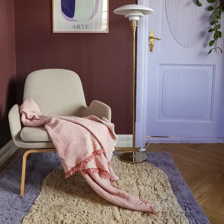 Elvang - Daisy Decke, 130 x 180 cm, light plum
