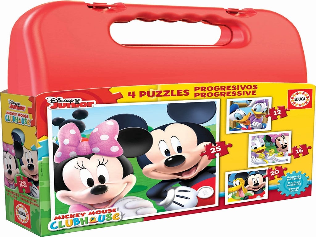 PUZZLE MALA PROGRESSIVO MICKEY 12 16 20 25 PEÇAS
