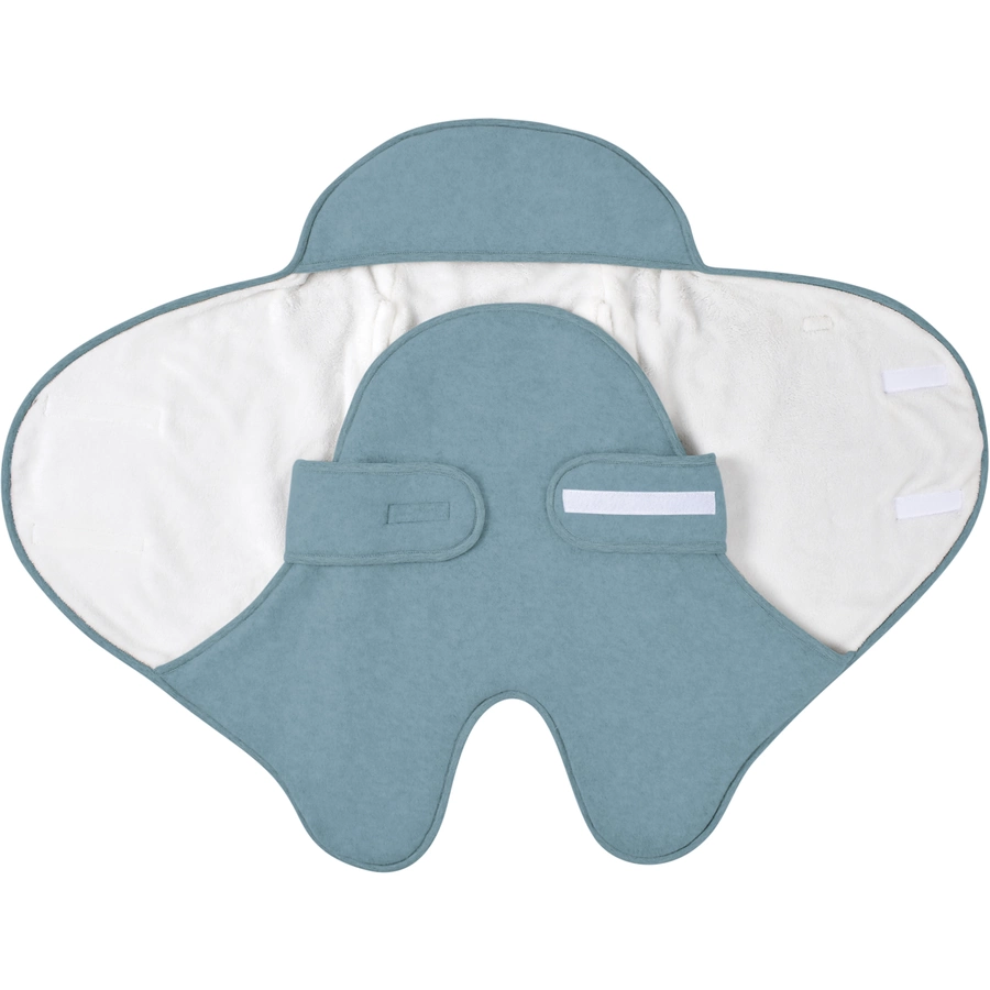 BEABA Babydecke Babynomade Doppelfleece baltikblau weiß 0