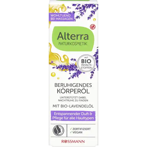 Beruhigendes Körperöl mit Bio-Lavendelöl