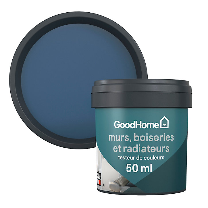 Testeur peinture intérieure couleur GoodHome satin saint-raphaël bleu 50ml