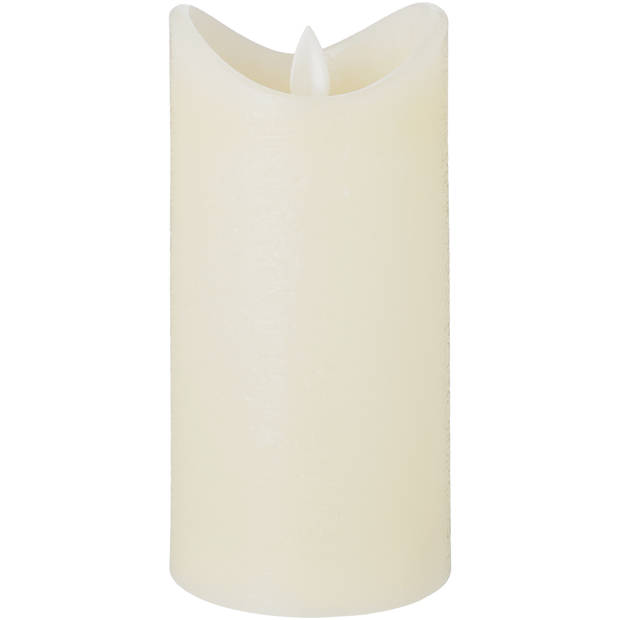 Blokker Rustieke LED Kaars - 7,5x15 cm - Crème