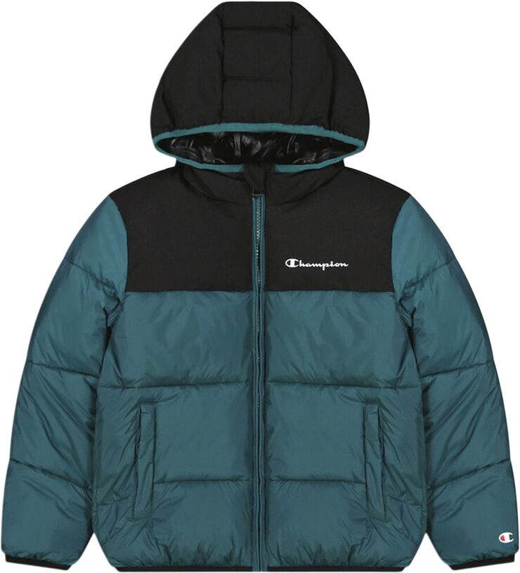 Champion Boys Script Logo Padded jakke Grøn