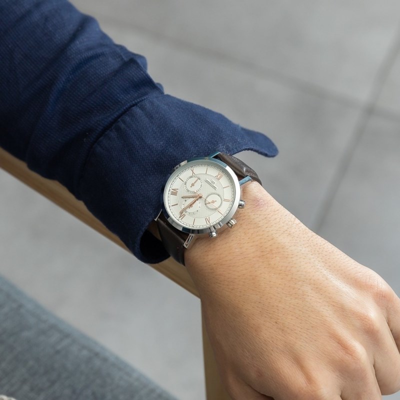 Montre Homme GIORGIO bracelet Cuir Marron