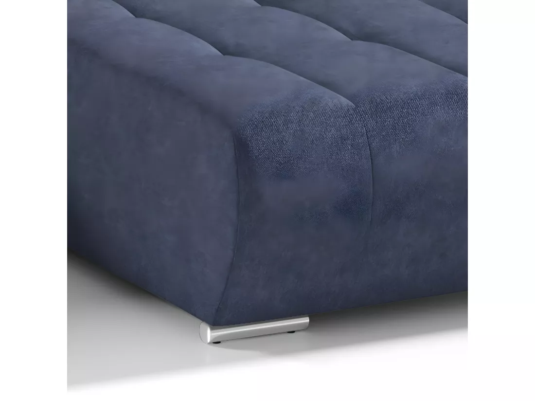 Canapé U 5 places convertible coffre Jonas Bleu Marine