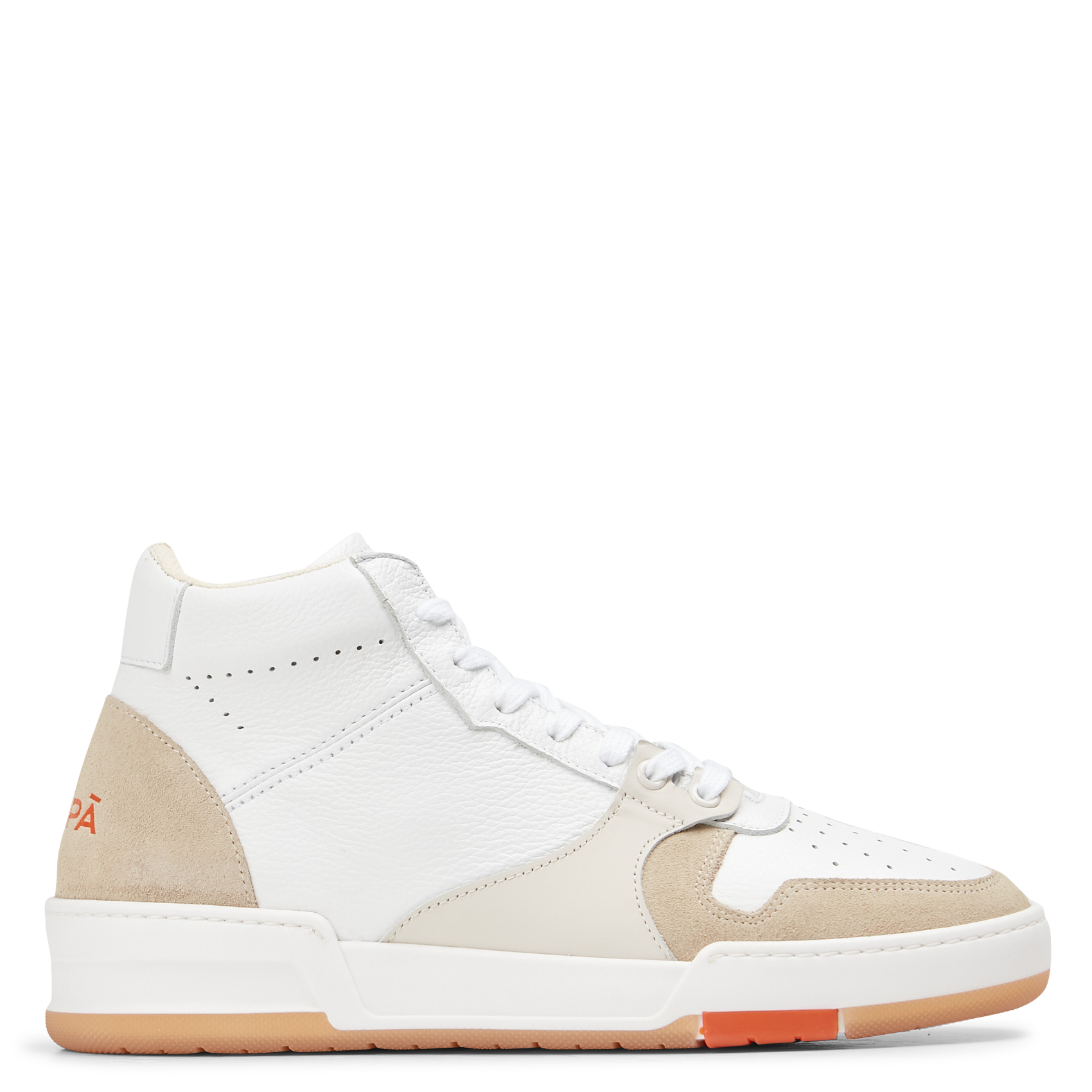 Baskets montantes en cuir | Beige