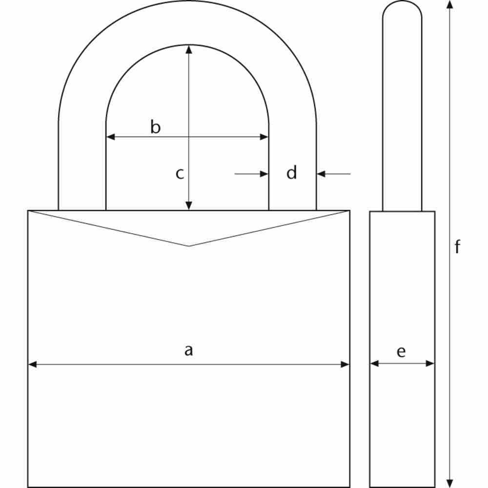 ABUS Kombinations-Hangschloss - schwarz - Stahl - 158/50