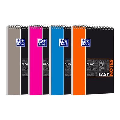 Oxford Etudiants Easynotes - Bloc notes A4+ (24 x 29,7 cm) - 160 pages - petits carreaux (5x5 mm) - disponible dans différentes couleurs