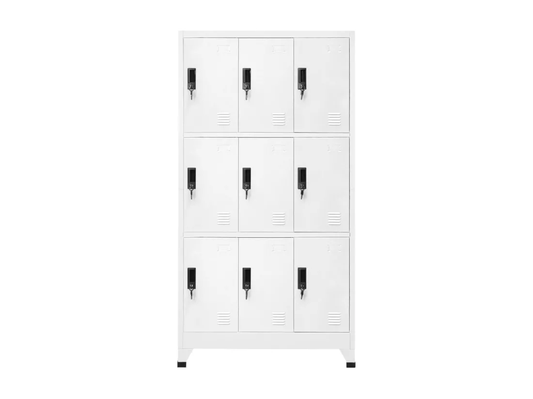 Armoire à casiers Blanc 90x45x180 cm Acier