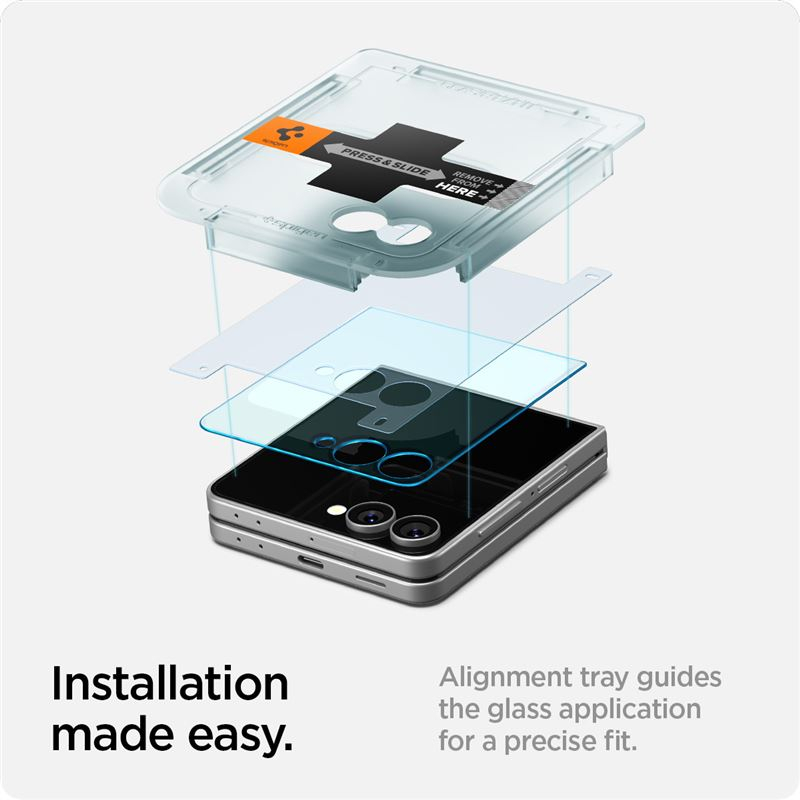 (2er Set) Samsung Galaxy Z Flip7 Glass Tr EZ Fit HD Panzer Glas Case Friendly   Montagerahmen (AGL09585)