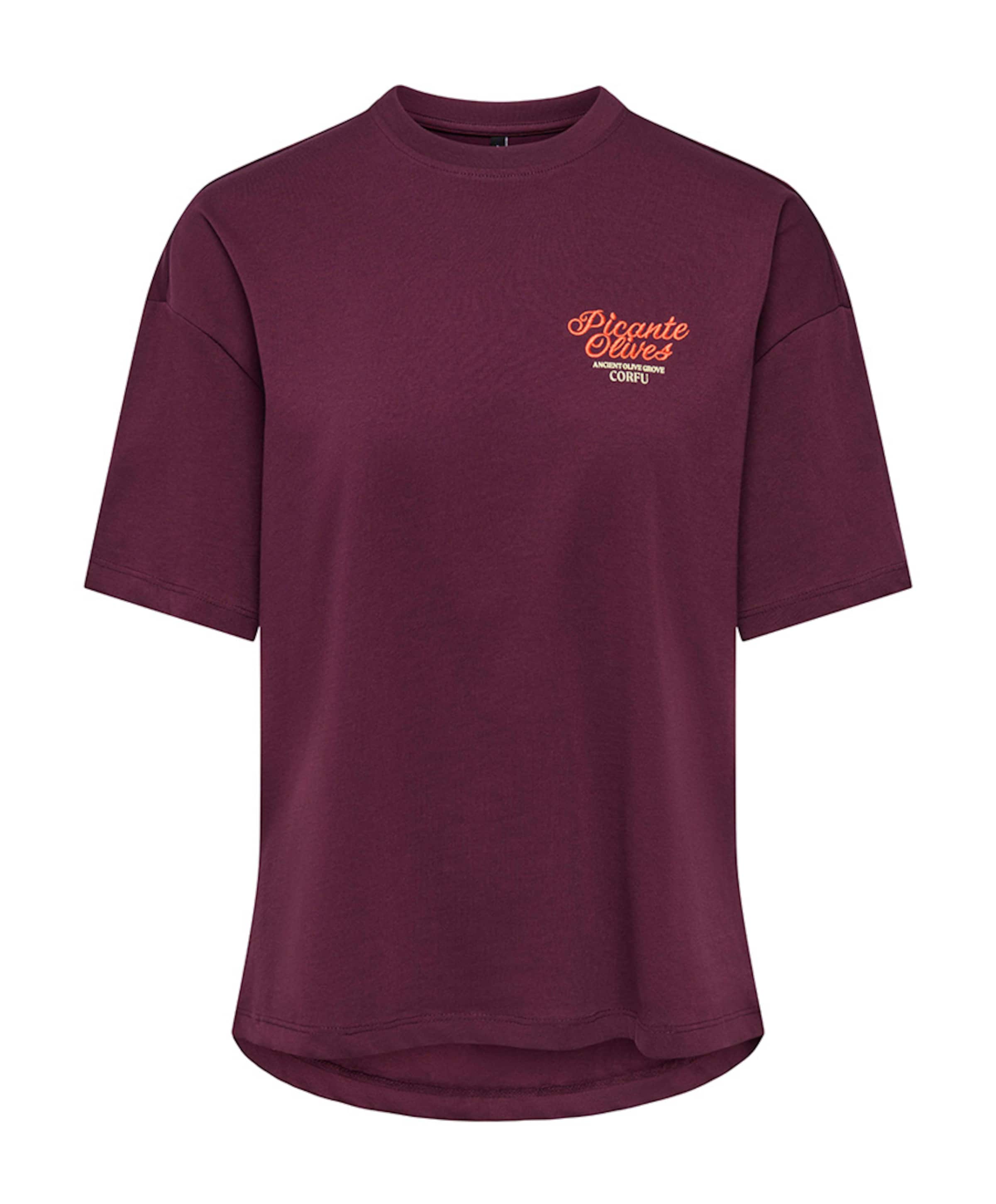 Only Dames T-shirt bordeaux