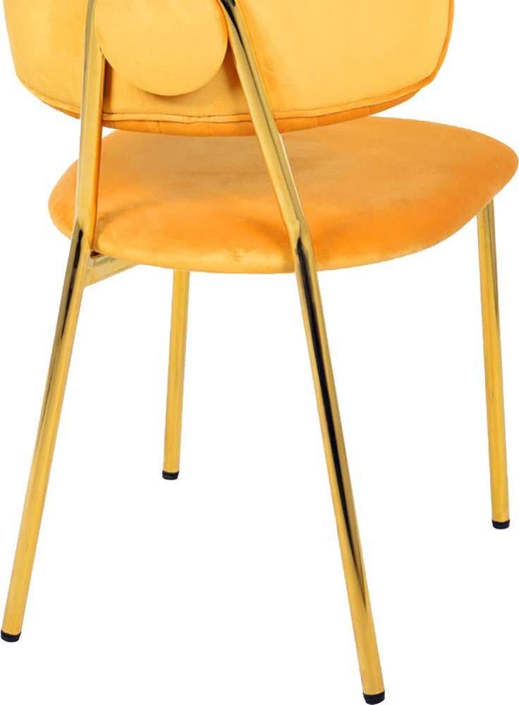 Kayoom Polsterstuhl »Stuhl Giselle 125 2er-Set, pflegeleichter Samtbezug« (Set) 2 Stk.mit Armlehnen, goldenes Gestell aus Edelstahl, Samtbezug, Ziernähte