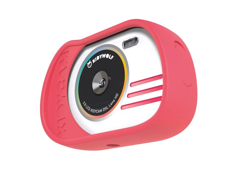 Kidywolf Foto- und Videokamera Rosa Kinderkamera mit Blitzfunktion