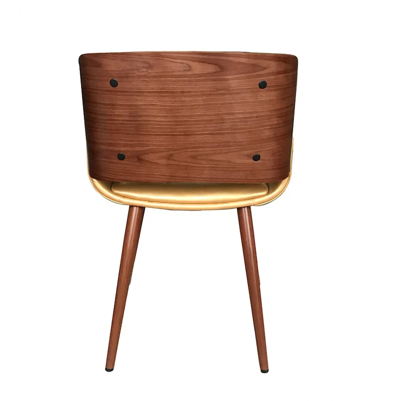 Carson Carrington Kjerringvag Faux Leather Mid-Century Dining Chair with Metal Legs
