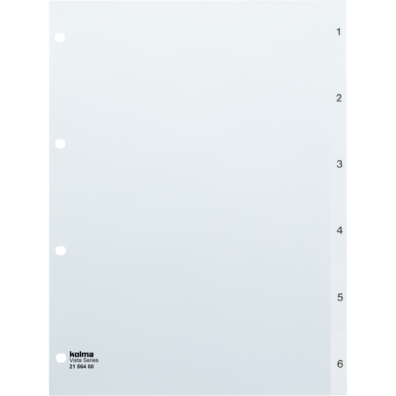 Kolma Register Vista transparent, A4, 1-6