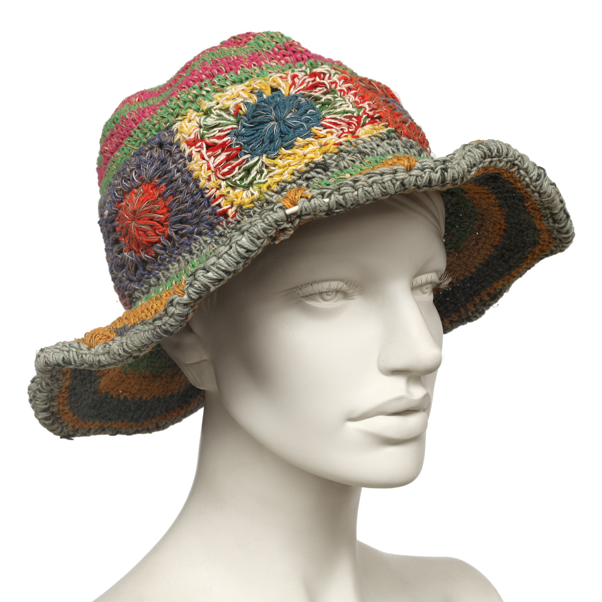Sommerhut, multicolor, aus Hanf und Baumwolle günstig bestellen