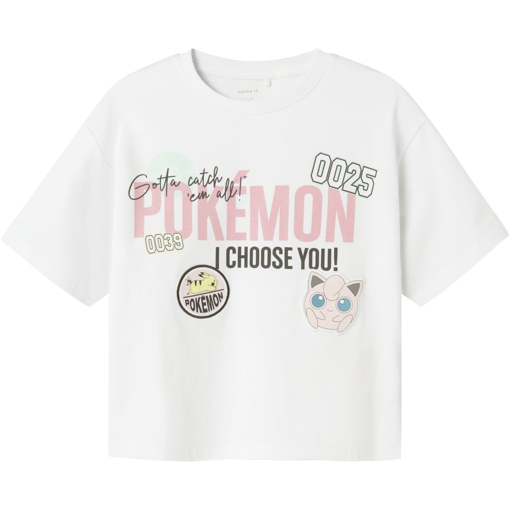 Køb Name It Bright White Morana Pokemon T-Shirt