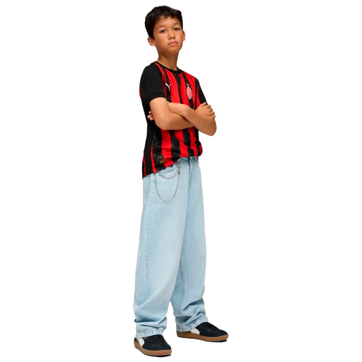 Camisola Puma AC Milan Primeiro Equipamento 2025-2026 Criança
