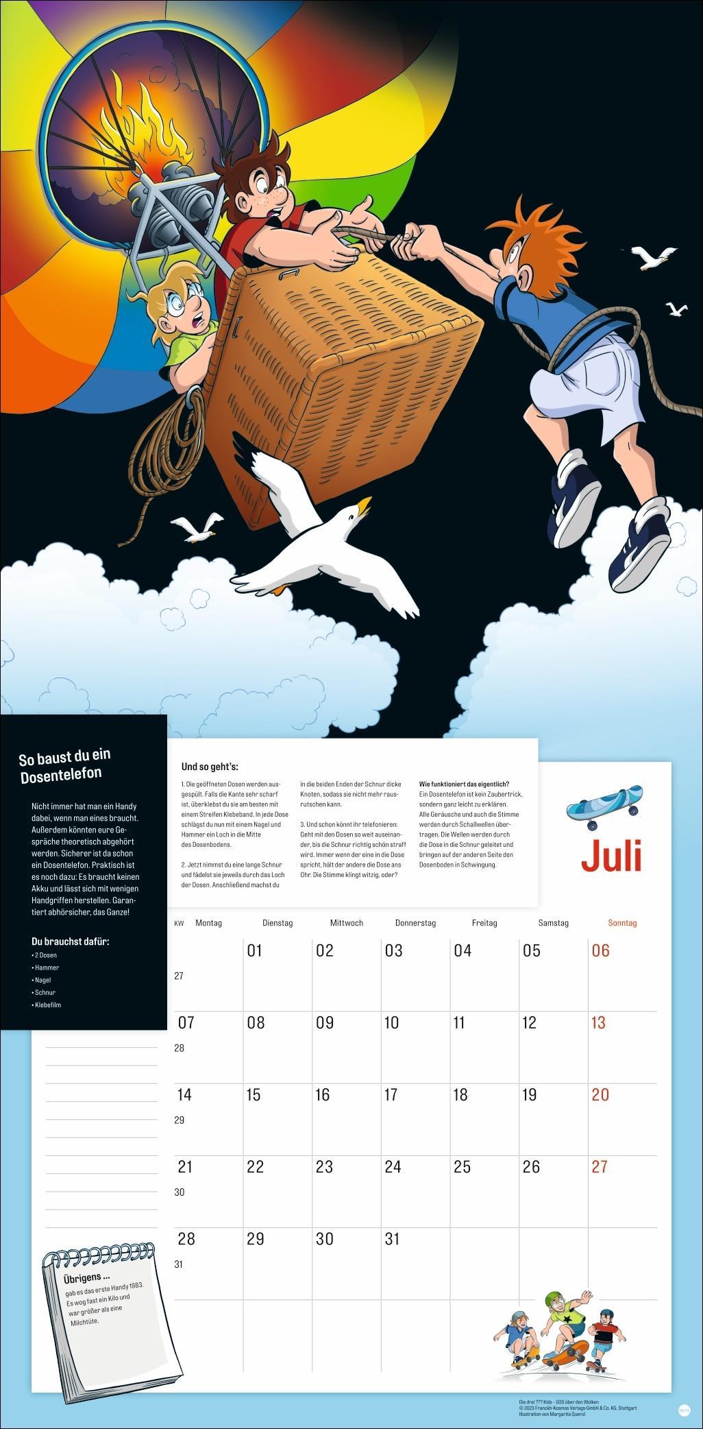 Die drei Kids Broschurkalender 2025