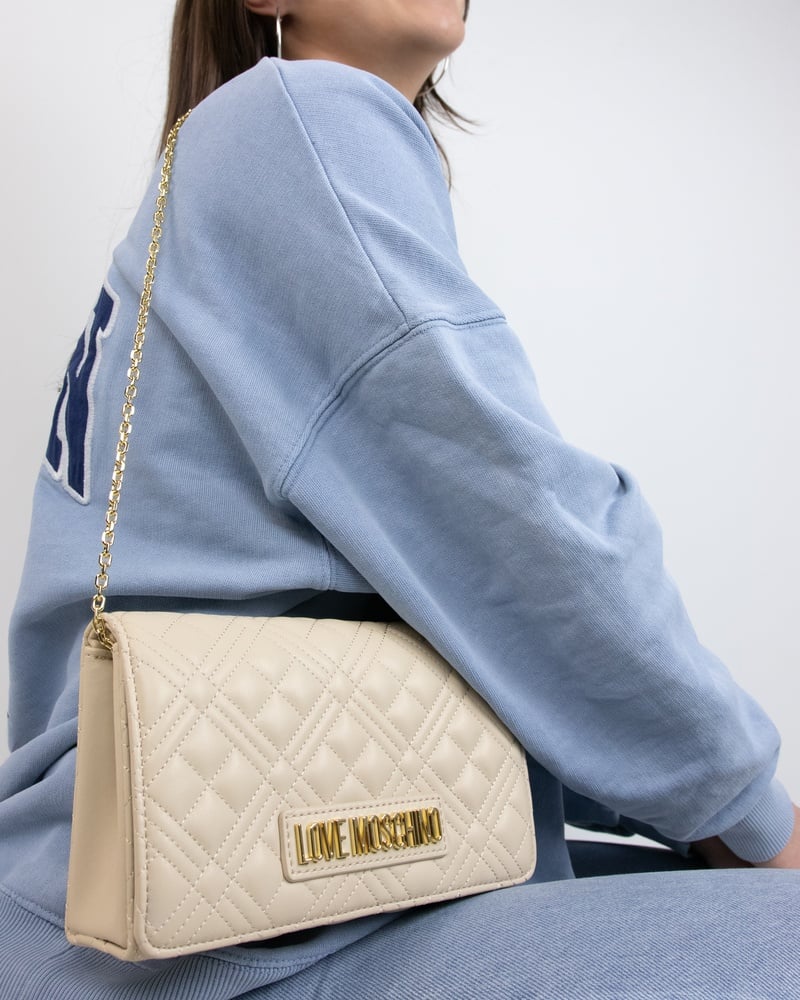 Love Moschino Smart Daily Bag Quilted Handtas  - wit