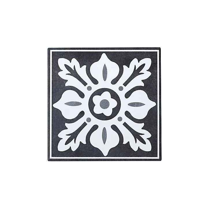 Carrelage sol et mur intérieur Konkrete effet carreau de ciment décor gris L. 20 x l. 20 x Ep. 0.82cm Colours