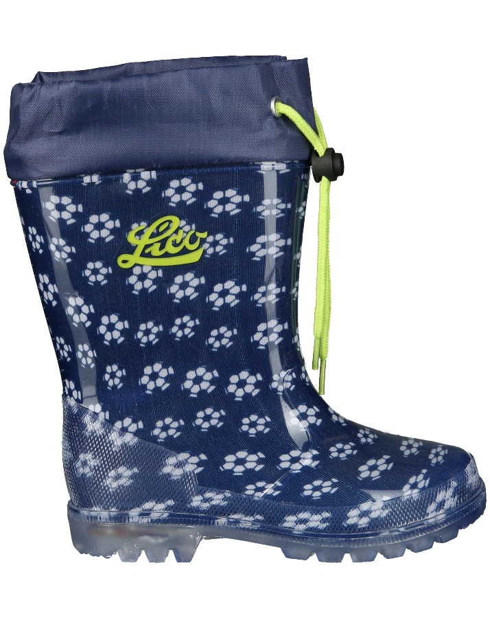 Gummistiefel POWER BLINKY SOCCER in marine/weiß