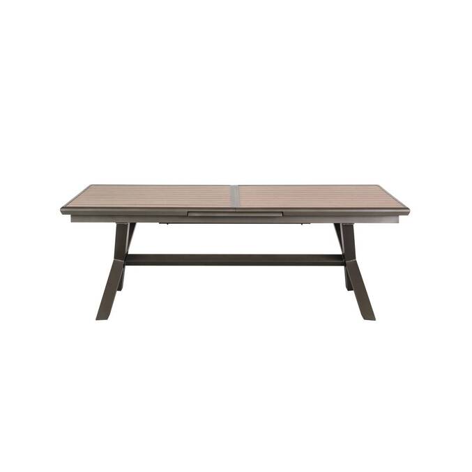 Table de jardin extensible AXIOME Effet bois Honey & Praline