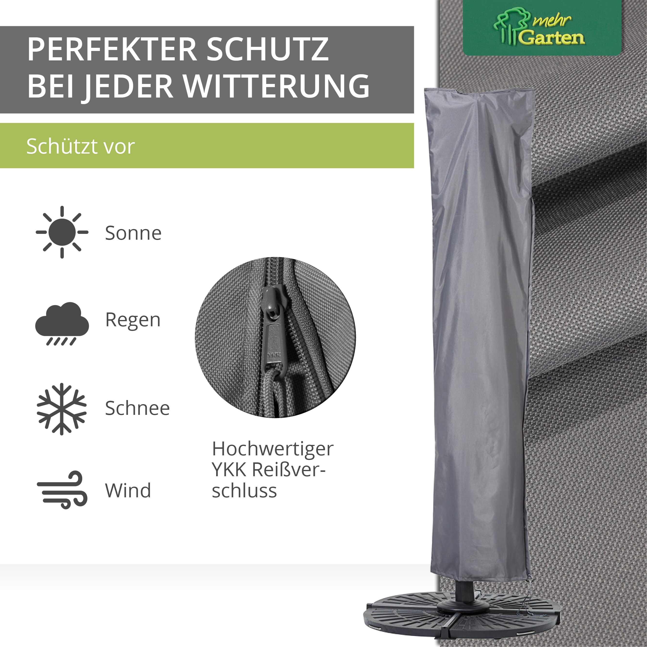 Premium Schutzhülle für Ampelschirm Gestell gerade