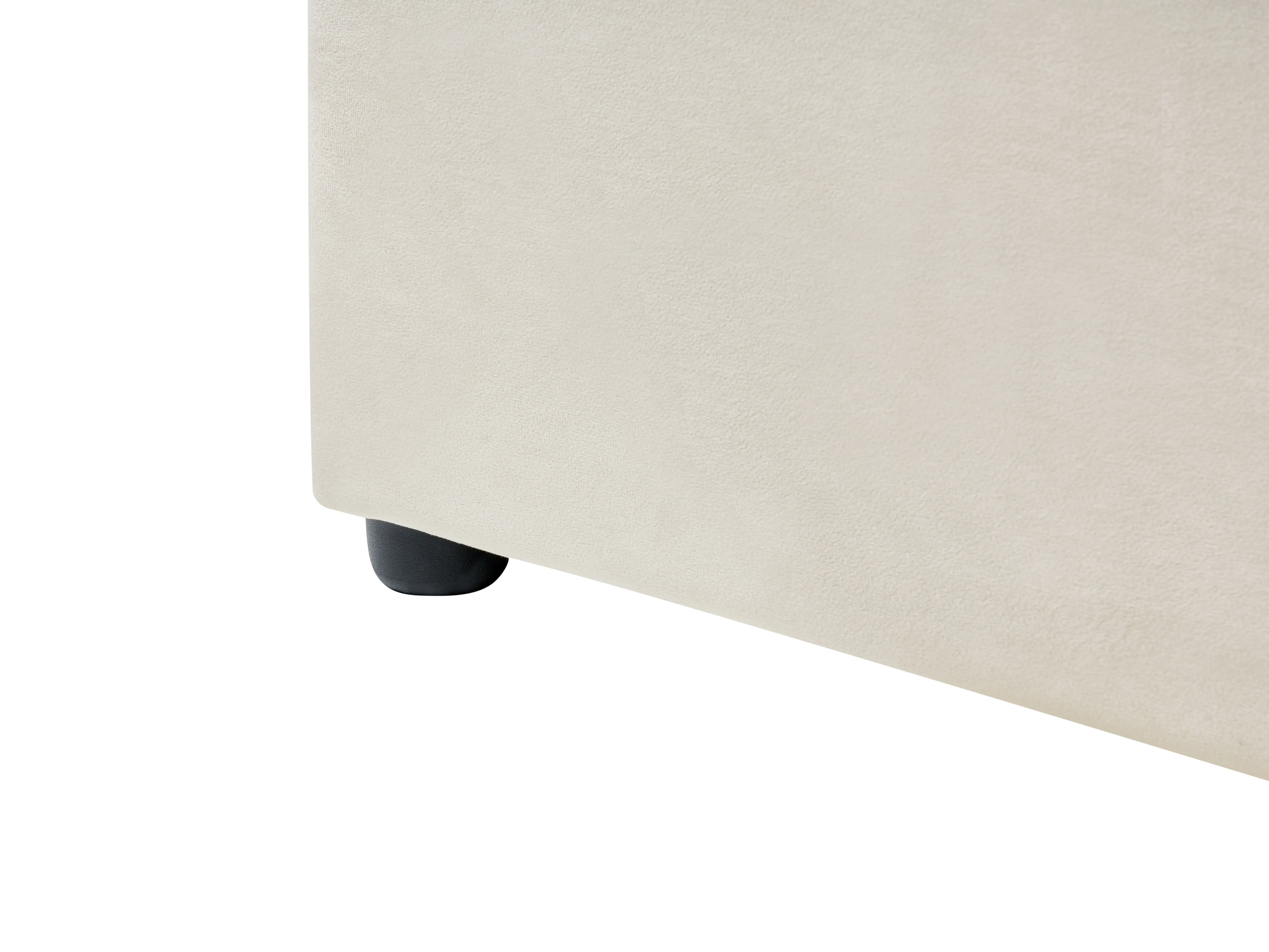 Waterbed Fluweel LAVAUR 180 x 200 cm Gebroken wit