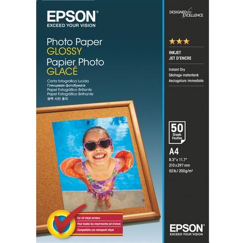Papier photo glacé Epson A4 200 g - 50 feuilles
