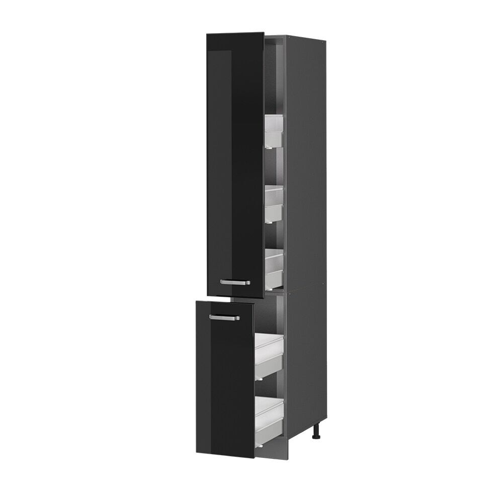 Vicco Apothekerhochschrank Küchenschrank R-Line Solid Anthrazit Schwarz 30 cm modern