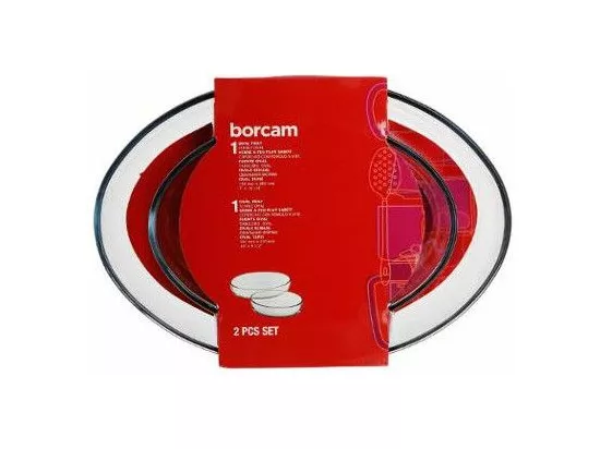 Lot de 2 Plats Culinaires en Verre 