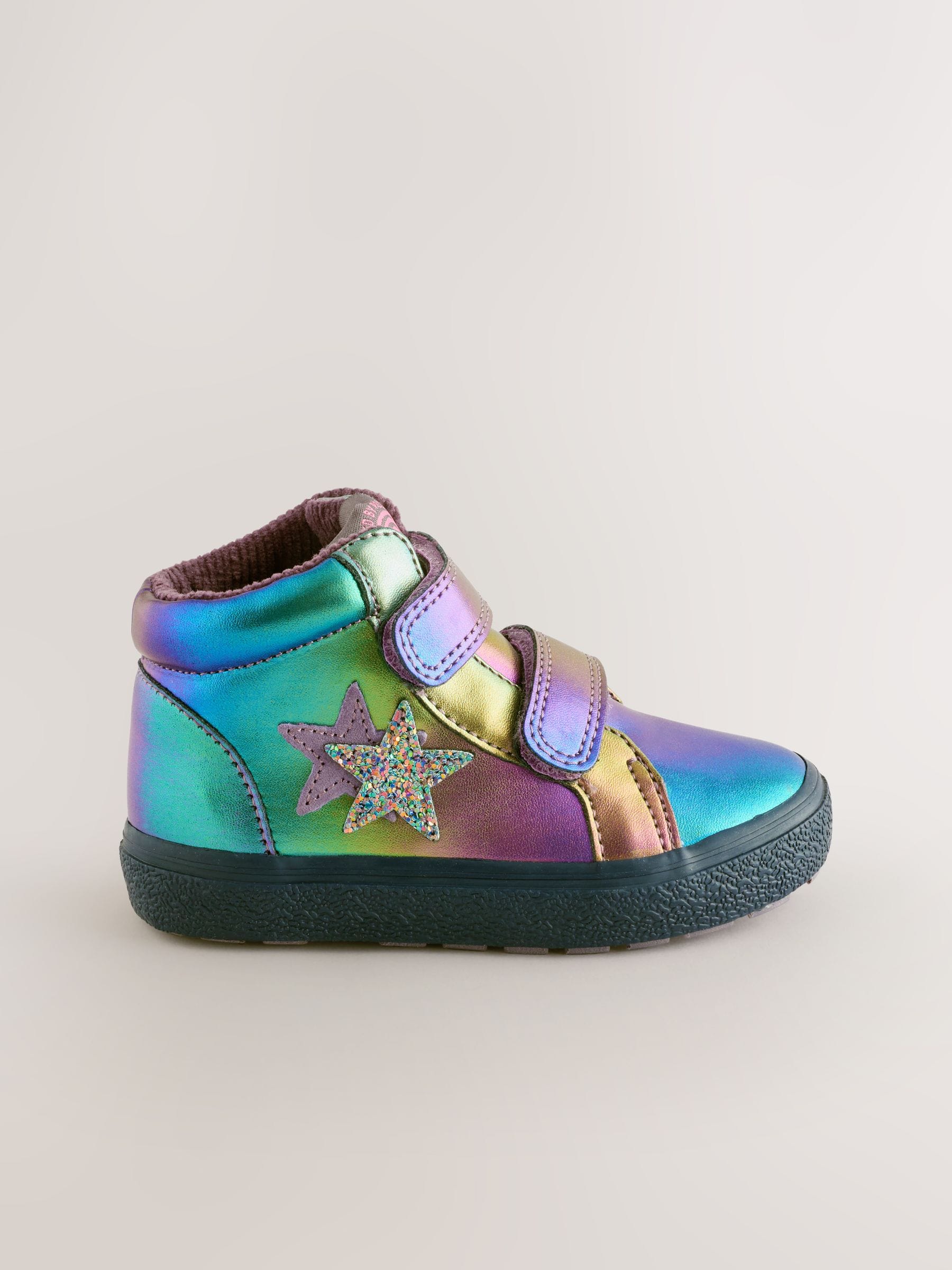 Meerkleurig sterren  - Hoge sneakers met klittenbandsluiting