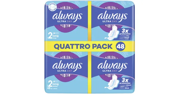 Always Ultra Long Flügel Quattro 48 Stück