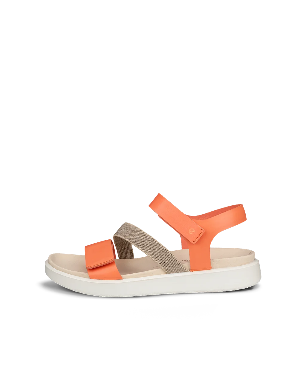 ECCO FLOWT W Damen Flache Nubuksandale Orange